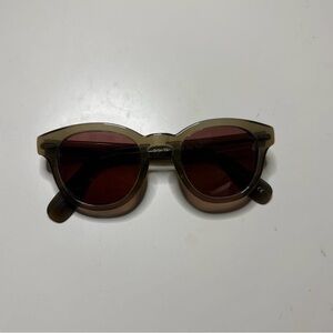 Oliver Peoples OV5413SU Olive Green Frame Sunglasses with Dark Red Lenses